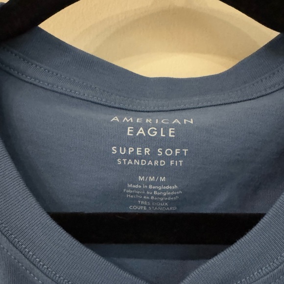 EUC AE long sleeve super soft slate blue men’s Henley size M - Picture 4 of 6